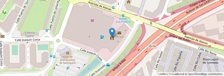 Mapa de ubicacion de Yelmo Cineplex Los Prados en Spagna, Asturie, Asturie, Oviedo.