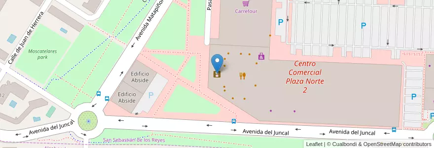 Mapa de ubicacion de Yelmo Cines en スペイン, マドリード州, Comunidad De Madrid, Área Metropolitana De Madrid Y Corredor Del Henares, San Sebastián De Los Reyes.