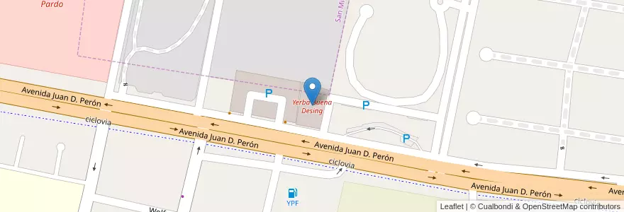 Mapa de ubicacion de Yerba Buena Desing en الأرجنتين, Tucumán, Departamento Yerba Buena, Yerba Buena.