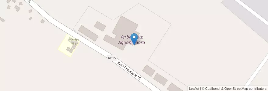 Mapa de ubicacion de Yerba Mate Aguantadora en アルゼンチン, ミシオネス州, Departamento Montecarlo, Municipio De Montecarlo.
