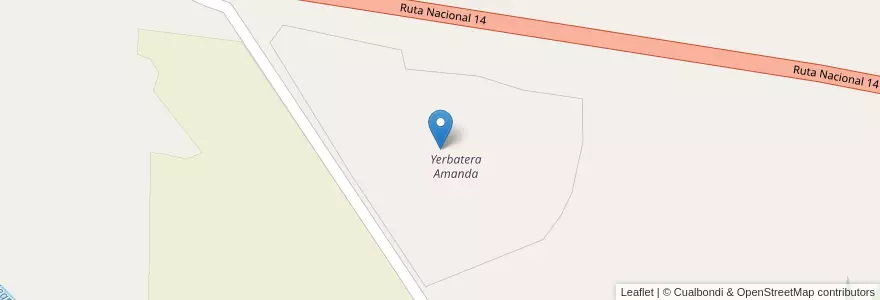 Mapa de ubicacion de Yerbatera Amanda en 阿根廷, Misiones, Departamento Cainguás, Municipio De Aristóbulo Del Valle.