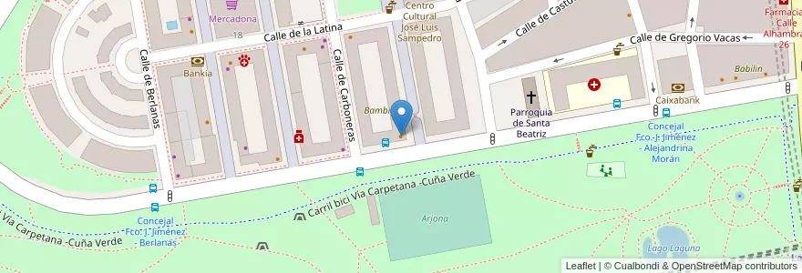 Mapa de ubicacion de Yin He en スペイン, マドリード州, Comunidad De Madrid, Área Metropolitana De Madrid Y Corredor Del Henares, Madrid.
