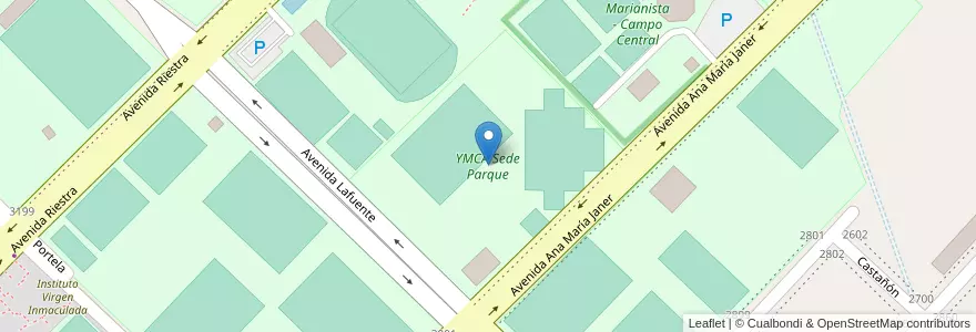 Mapa de ubicacion de YMCA Sede Parque en Argentine, Ciudad Autónoma De Buenos Aires, Buenos Aires, Comuna 8.