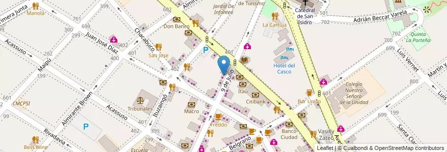Mapa de ubicacion de Yogurtmania en Argentine, Province De Buenos Aires, Partido De San Isidro, San Isidro.