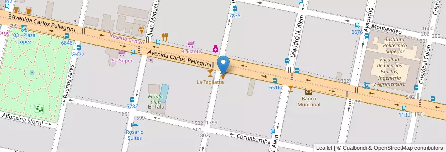 Mapa de ubicacion de Yomo en Argentina, Santa Fe, Departamento Rosario, Municipio De Rosario, Rosario.