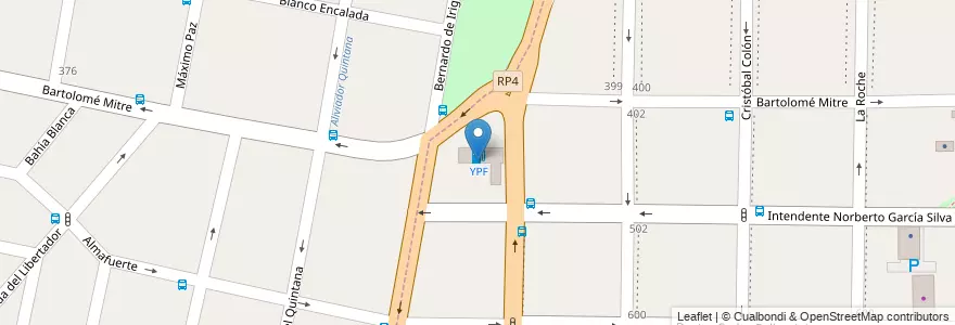 Mapa de ubicacion de YPF en Argentina, Buenos Aires, Partido De Morón, Castelar.
