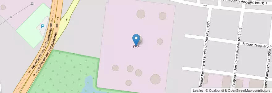 Mapa de ubicacion de YPF en アルゼンチン, ブエノスアイレス州, Partido De General Pueyrredón, Mar Del Plata.