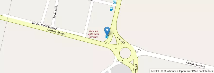 Mapa de ubicacion de YPF en Arjantin, Şili, Mendoza, Departamento Maipú, Distrito Coquimbito, Maipú.