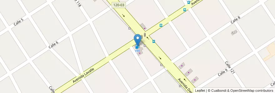 Mapa de ubicacion de YPF en Arjantin, Buenos Aires, Partido De Berazategui, Berazategui.