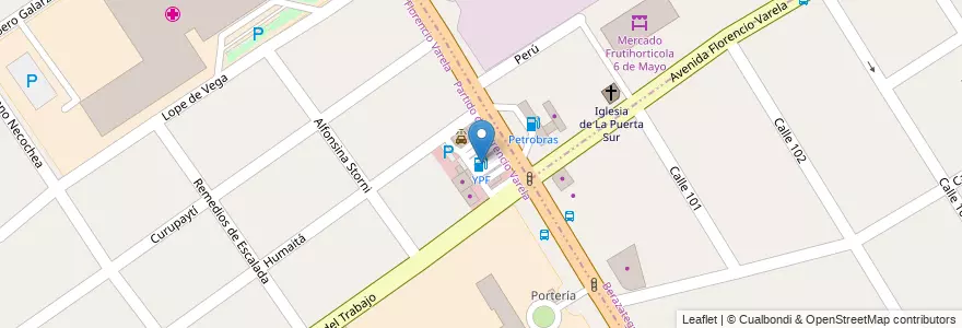 Mapa de ubicacion de YPF en Argentinien, Provinz Buenos Aires, Partido De Florencio Varela, Florencio Varela.