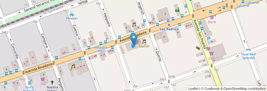 Mapa de ubicacion de YPF en Argentina, Ciudad Autónoma De Buenos Aires, Comuna 7, Buenos Aires.