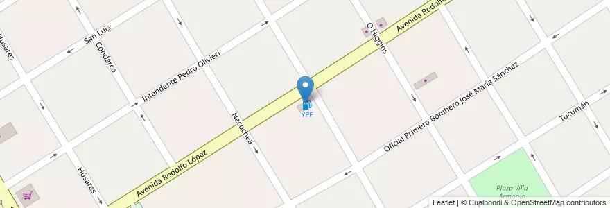 Mapa de ubicacion de YPF en Argentinië, Buenos Aires, Partido De Quilmes, Quilmes.