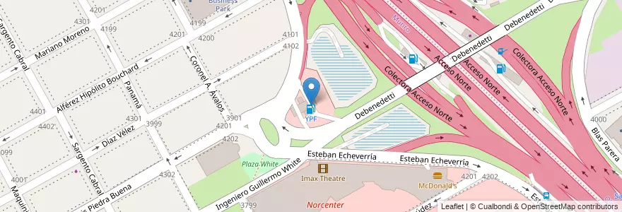 Mapa de ubicacion de YPF en Argentina, Buenos Aires, Partido De Vicente López.