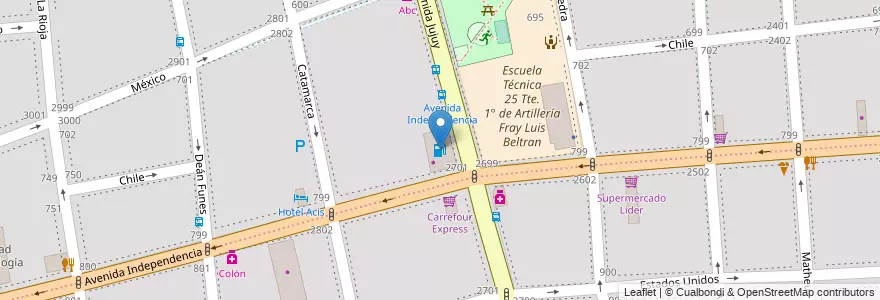 Mapa de ubicacion de YPF, Balvanera en Argentine, Ciudad Autónoma De Buenos Aires, Comuna 3, Buenos Aires.