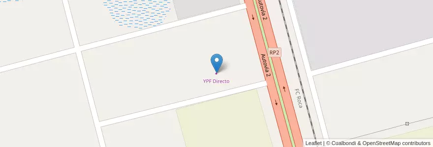 Mapa de ubicacion de YPF Directo en Argentinië, Buenos Aires, Partido De Castelli.