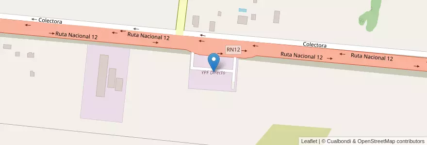Mapa de ubicacion de YPF Directo en Argentina, Misiones, Departamento Candelaria, Municipio De Candelaria.