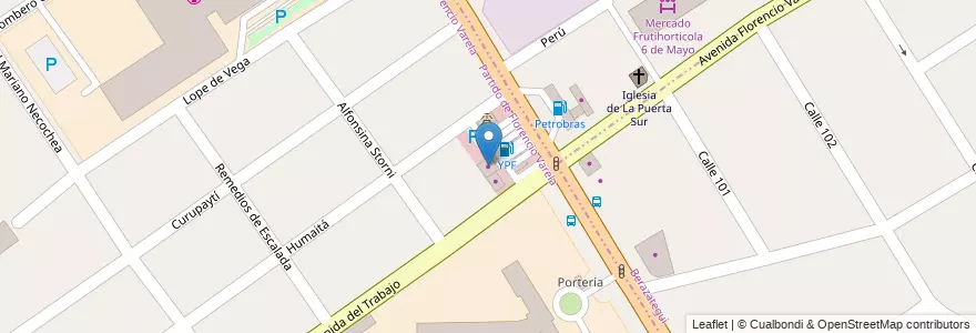 Mapa de ubicacion de YPF Full en Arjantin, Buenos Aires, Partido De Florencio Varela, Florencio Varela.