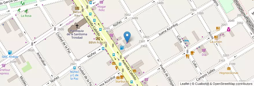 Mapa de ubicacion de YPF Full, Nuñez en アルゼンチン, Ciudad Autónoma De Buenos Aires, ブエノスアイレス, Comuna 13.