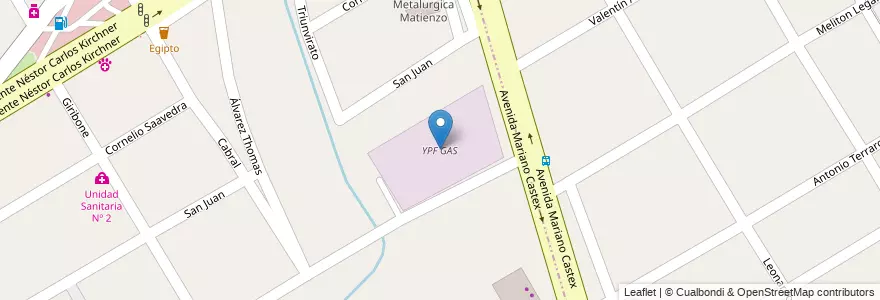 Mapa de ubicacion de YPF GAS en Argentina, Buenos Aires, Ezeiza.