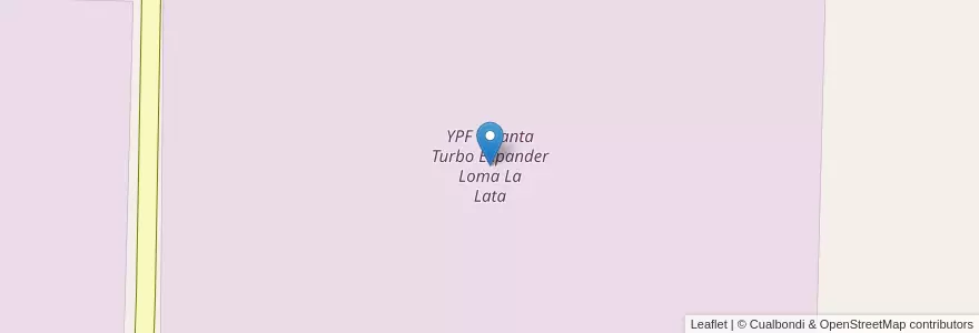 Mapa de ubicacion de YPF - Planta Turbo Expander Loma La Lata en Argentine, Chili, Province De Neuquén, Departamento Confluencia.