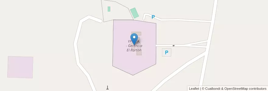 Mapa de ubicacion de YPF S.A. - Gerencia El Portón en Arjantin, Şili, Neuquén, Departamento Pehuenches, Buta Ranquil.