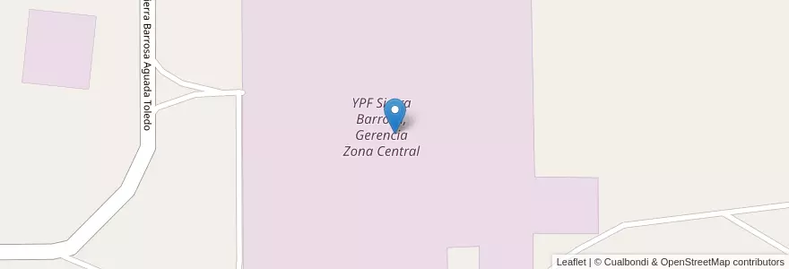 Mapa de ubicacion de YPF Sierra Barrosa, Gerencia Zona Central en Argentina, Cile, Provincia Di Neuquén, Departamento Confluencia, Municipio De Senillosa.