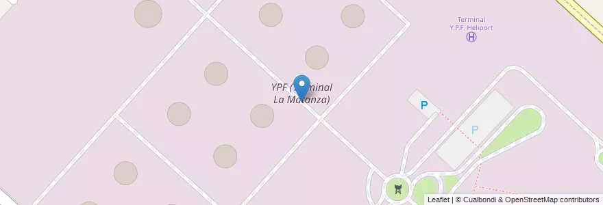 Mapa de ubicacion de YPF (Terminal La Matanza) en Argentine, Province De Buenos Aires, Partido De La Matanza, Isidro Casanova.