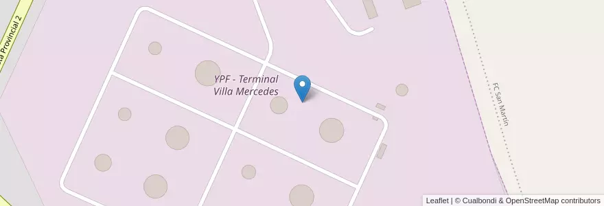 Mapa de ubicacion de YPF - Terminal Villa Mercedes en الأرجنتين, San Luis, General Pedernera, Municipio De Villa Mercedes.