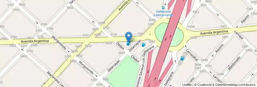 Mapa de ubicacion de YPF, Villa Lugano en Argentinien, Ciudad Autónoma De Buenos Aires, Buenos Aires, Comuna 8.