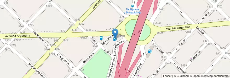 Mapa de ubicacion de YPF, Villa Lugano en 아르헨티나, Ciudad Autónoma De Buenos Aires, 부에노스아이레스, Comuna 8.