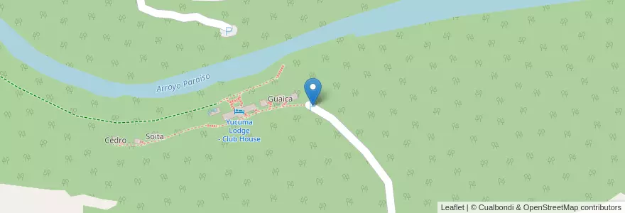 Mapa de ubicacion de Yucuma Lodge - Estacionamiento Posterior en 아르헨티나, Misiones, Departamento Guaraní, Municipio De El Soberbio.