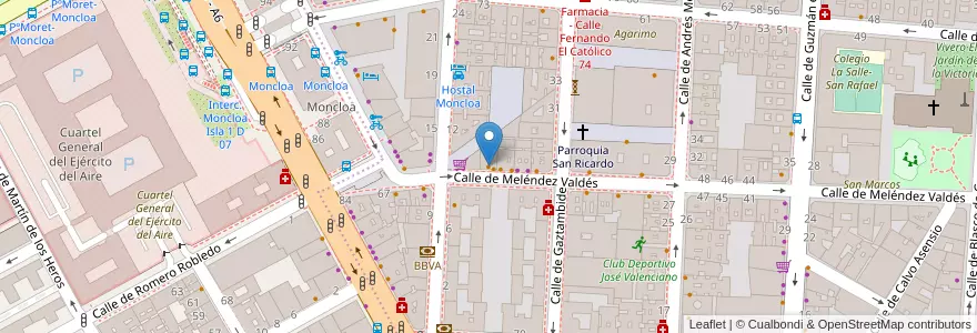 Mapa de ubicacion de Yunie Kebab en Spain, Community Of Madrid, Community Of Madrid, Área Metropolitana De Madrid Y Corredor Del Henares, Madrid.