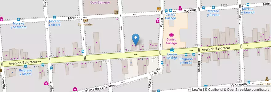 Mapa de ubicacion de Yupi Muebles, Balvanera en 阿根廷, Ciudad Autónoma De Buenos Aires, Comuna 3, 布宜诺斯艾利斯.