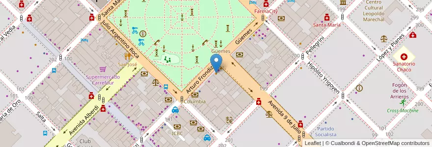 Mapa de ubicacion de Zan-En en الأرجنتين, Chaco, Departamento San Fernando, Resistencia, Resistencia.