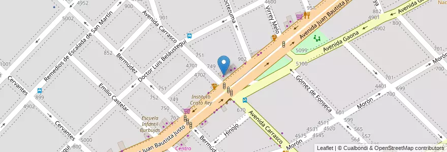 Mapa de ubicacion de Zanella, Velez Sarsfield en Arjantin, Ciudad Autónoma De Buenos Aires, Buenos Aires, Comuna 10.