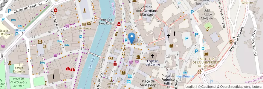 Mapa de ubicacion de Zanpanzar en إسبانيا, كتالونيا, جرندة, Gironès, جرندة.