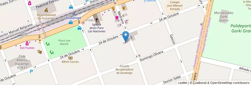 Mapa de ubicacion de Zapatti en Argentinië, Buenos Aires, Partido De Ituzaingó, Ituzaingó.