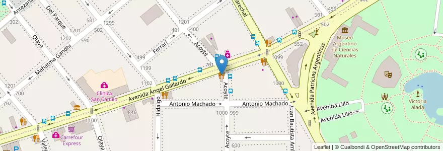 Mapa de ubicacion de Zapi, Caballito en 阿根廷, Ciudad Autónoma De Buenos Aires, 布宜诺斯艾利斯, Comuna 6.