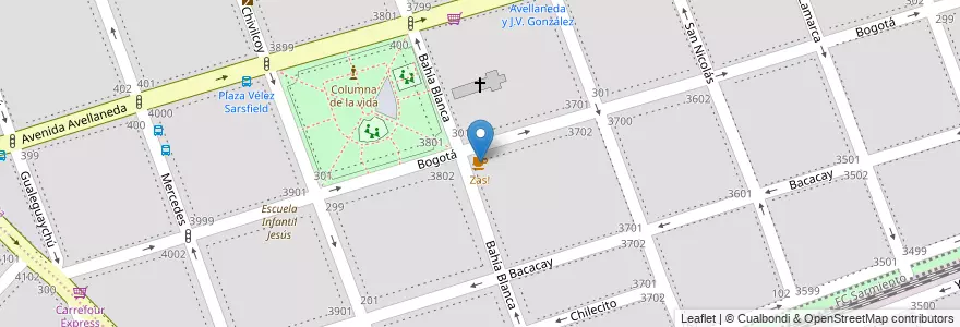 Mapa de ubicacion de Zas!, Floresta en Argentina, Autonomous City Of Buenos Aires, Autonomous City Of Buenos Aires, Comuna 10.