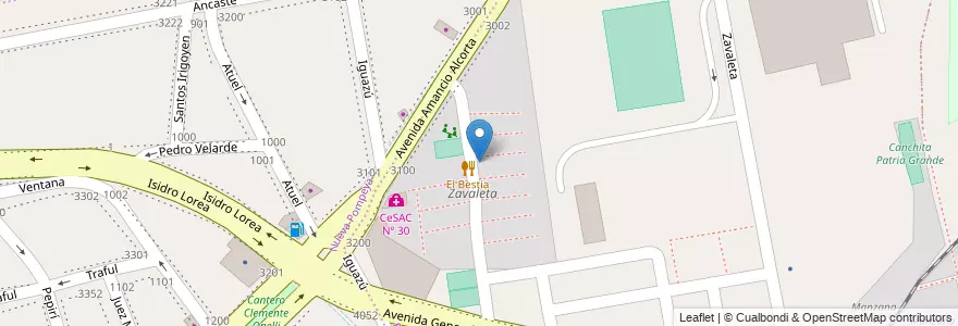 Mapa de ubicacion de Zavaleta, Barracas en アルゼンチン, Ciudad Autónoma De Buenos Aires, Comuna 4, ブエノスアイレス.