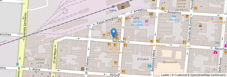 Mapa de ubicacion de Zepellin en 아르헨티나, Salta, Capital, Municipio De Salta, Salta.
