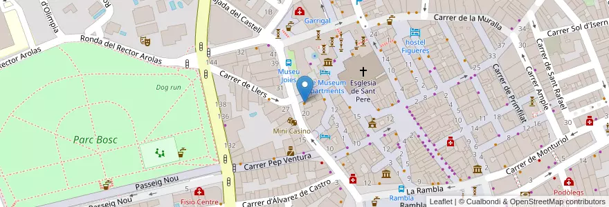 Mapa de ubicacion de Zeppelin Cafe en İspanya, Catalunya, Girona, Alt Empordà, Figueres.