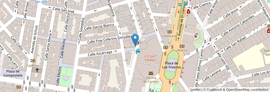 Mapa de ubicacion de Zero 5 en 西班牙, 阿斯圖里亞斯, 阿斯圖里亞斯, Gijón/Xixón.