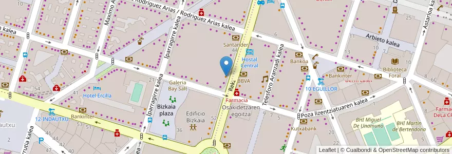 Mapa de ubicacion de Ziaboga en Испания, Страна Басков, Bizkaia, Bilboaldea, Бильбао.
