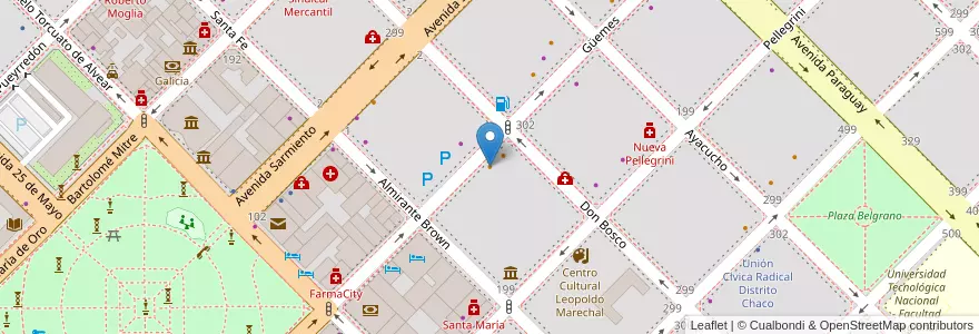 Mapa de ubicacion de Zíngara Resto Bar en Argentinië, Chaco, Departamento San Fernando, Resistencia, Resistencia.