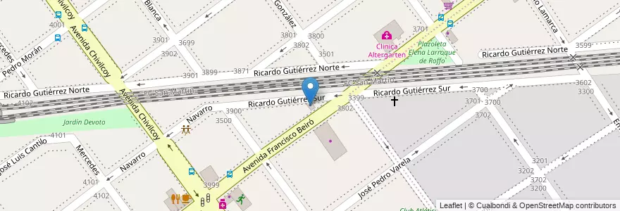 Mapa de ubicacion de Zingueria, Villa Devoto en Argentine, Ciudad Autónoma De Buenos Aires, Buenos Aires, Comuna 11.