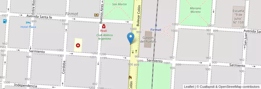 Mapa de ubicacion de Zippo Bar en 阿根廷, Santa Fe, Departamento General López, Municipio De Firmat, Firmat.