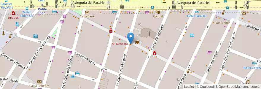 Mapa de ubicacion de Zodiaco Barcelona en İspanya, Catalunya, Barcelona, Barcelonès, Barcelona.