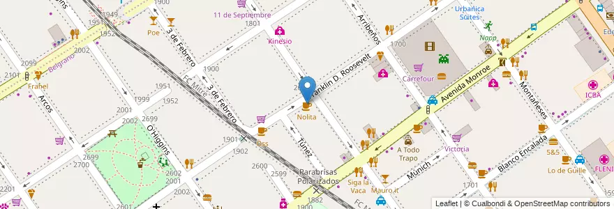 Mapa de ubicacion de Zomma, Belgrano en آرژانتین, Ciudad Autónoma De Buenos Aires, Buenos Aires, Comuna 13.