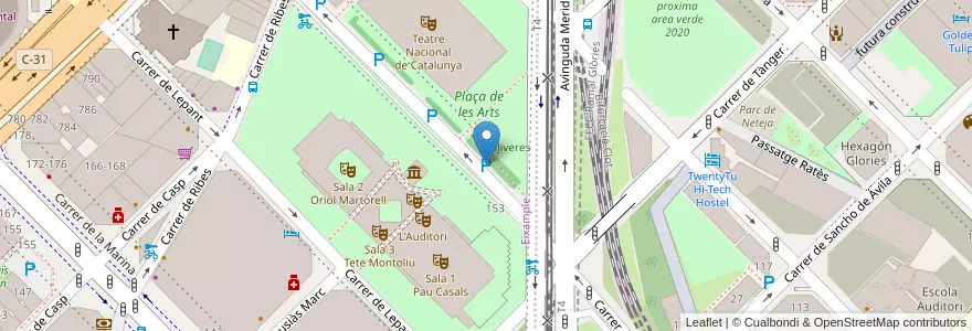 Mapa de ubicacion de Zona Bus en İspanya, Catalunya, Barcelona, Barcelonès, Barcelona.